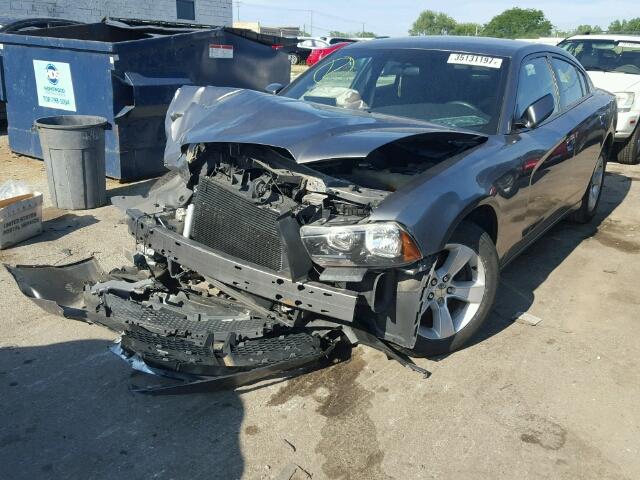 2C3CDXBG6CH302949 - 2012 DODGE CHARGER SE GRAY photo 2