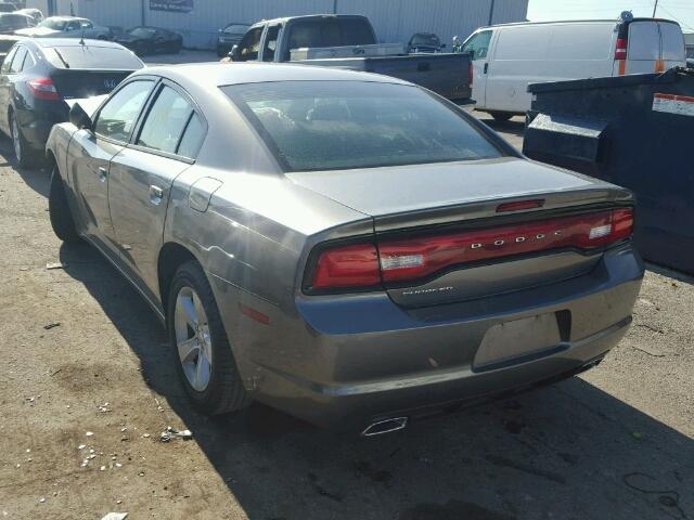 2C3CDXBG6CH302949 - 2012 DODGE CHARGER SE GRAY photo 3