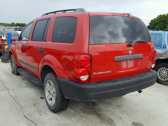 1D4HD38K06F114023 - 2006 DODGE DURANGO SX RED photo 3