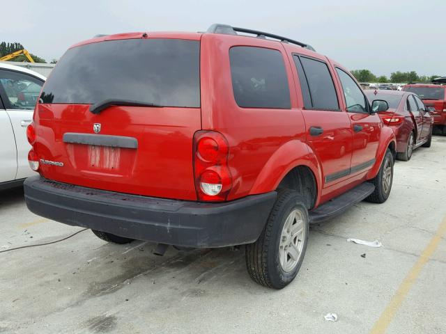 1D4HD38K06F114023 - 2006 DODGE DURANGO SX RED photo 4