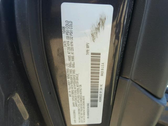 4S4WX82D074410042 - 2007 SUBARU B9 TRIBECA GRAY photo 10