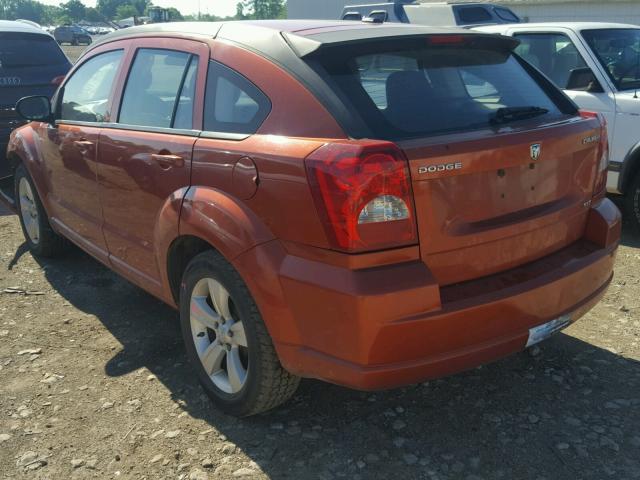 1B3CB4HA6AD602392 - 2010 DODGE CALIBER SX ORANGE photo 3