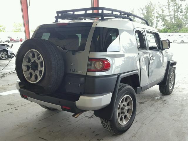 JTEBU4BF6CK116474 - 2012 TOYOTA FJ CRUISER SILVER photo 4