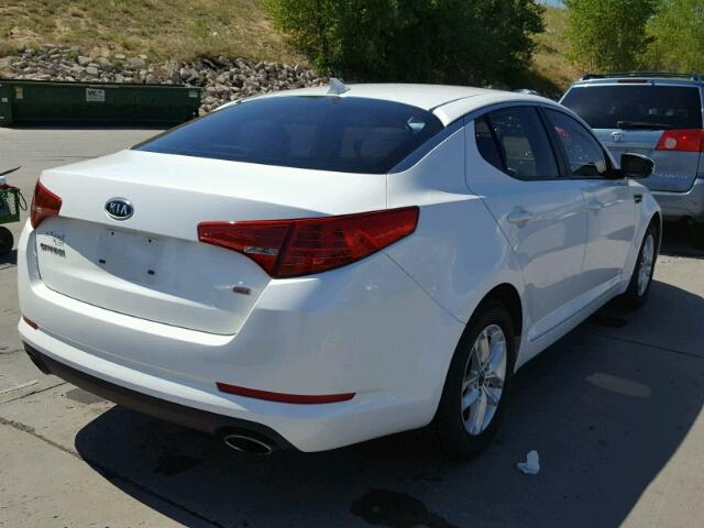 KNAGM4A7XB5164123 - 2011 KIA OPTIMA LX WHITE photo 4