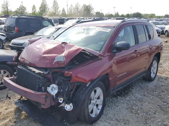 1C4NJDBB2ED809220 - 2014 JEEP COMPASS SP MAROON photo 2