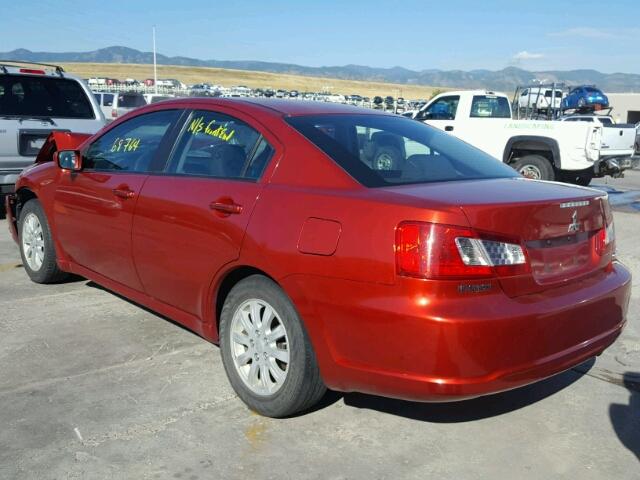 4A32B2FFXCE019007 - 2012 MITSUBISHI GALANT FE RED photo 3