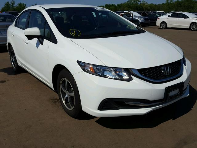 19XFB2F7XFE218029 - 2015 HONDA CIVIC SE WHITE photo 1