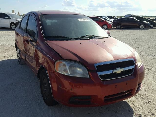 KL1TD5DEXAB118929 - 2010 CHEVROLET AVEO LS RED photo 1