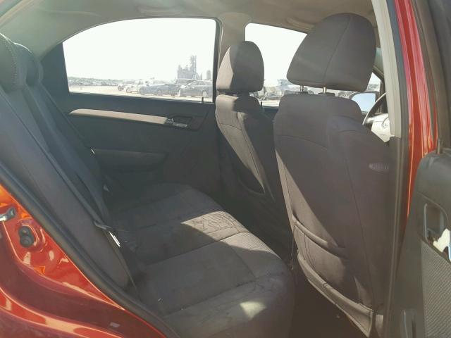 KL1TD5DEXAB118929 - 2010 CHEVROLET AVEO LS RED photo 6