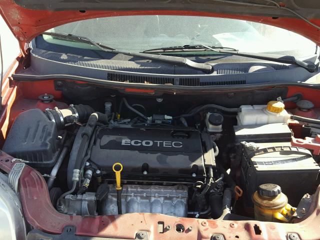 KL1TD5DEXAB118929 - 2010 CHEVROLET AVEO LS RED photo 7