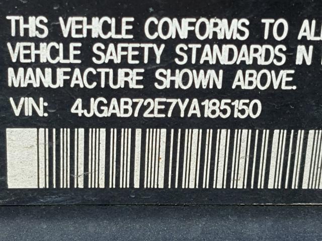 4JGAB72E7YA185150 - 2000 MERCEDES-BENZ ML 430 黑色 照片 10