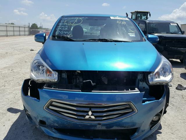 ML32F4FJ1HH003780 - 2017 MITSUBISHI MIRAGE G4 BLUE photo 9