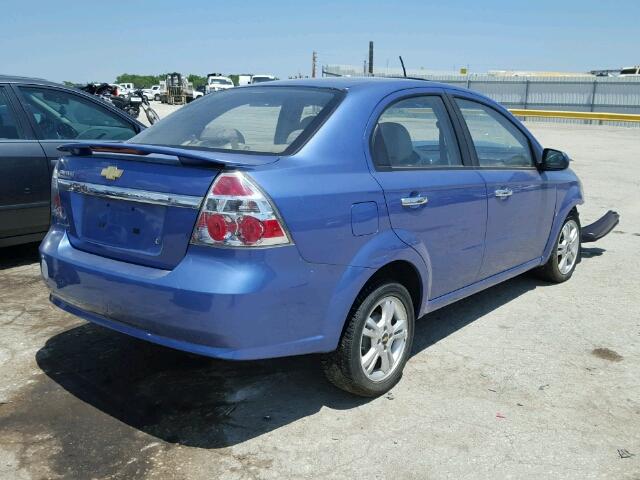 KL1TG56E39B400278 - 2009 CHEVROLET AVEO LT BLUE photo 4