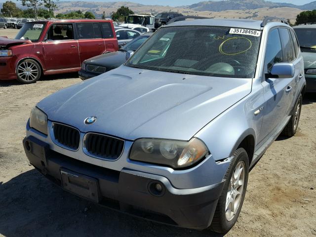 WBXPA73444WC43239 - 2004 BMW X3 2.5I GRAY photo 2