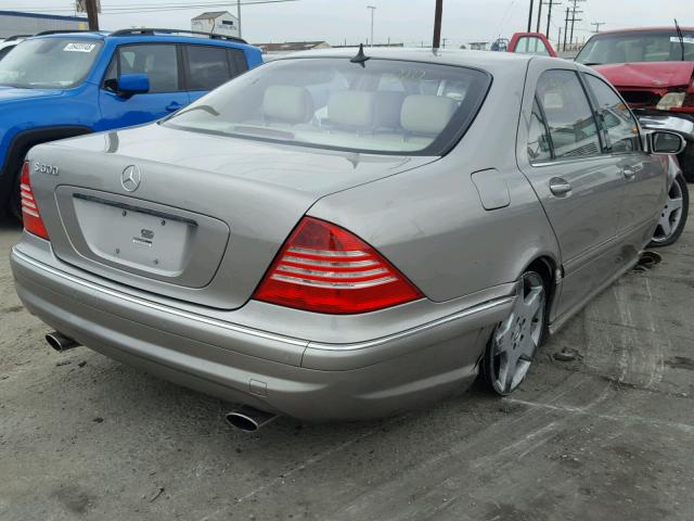 WDBNG76J15A460844 - 2005 MERCEDES-BENZ S 600 GRAY photo 4