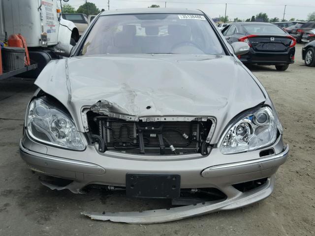WDBNG76J15A460844 - 2005 MERCEDES-BENZ S 600 GRAY photo 9