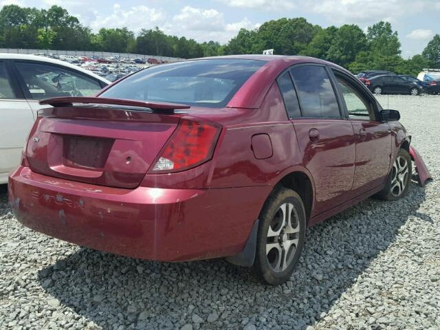 1G8AL52F45Z116535 - 2005 SATURN ION LEVEL BURGUNDY photo 4