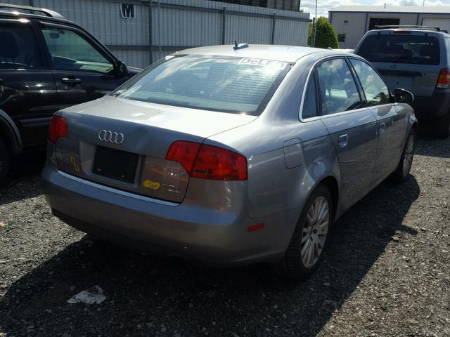 WAUDF78E86A085808 - 2006 AUDI A4 2.0T QU SILVER photo 4