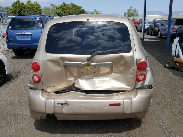 3GNDA13D47S541954 - 2007 CHEVROLET HHR LS GOLD photo 9