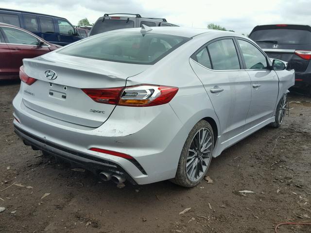 KMHD04LB7JU468321 - 2018 HYUNDAI ELANTRA SP SILVER photo 4