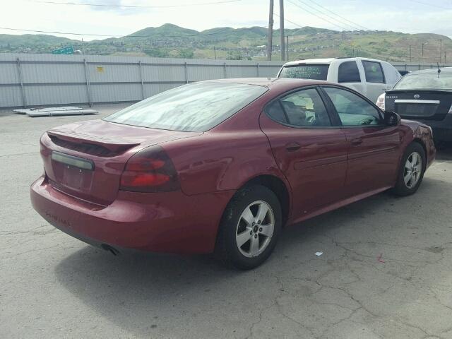 2G2WP552761155174 - 2006 PONTIAC GRAND PRIX RED photo 4