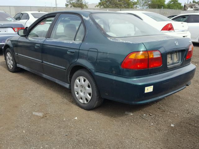 2HGEJ6615YH570963 - 2000 HONDA CIVIC BASE GREEN photo 3