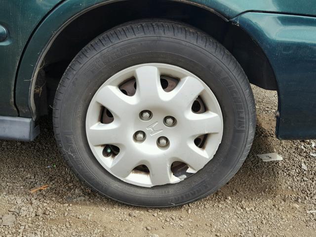 2HGEJ6615YH570963 - 2000 HONDA CIVIC BASE GREEN photo 9