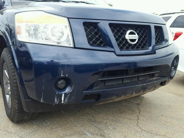 5N1BA08D08N606714 - 2008 NISSAN ARMADA SE BLUE photo 9