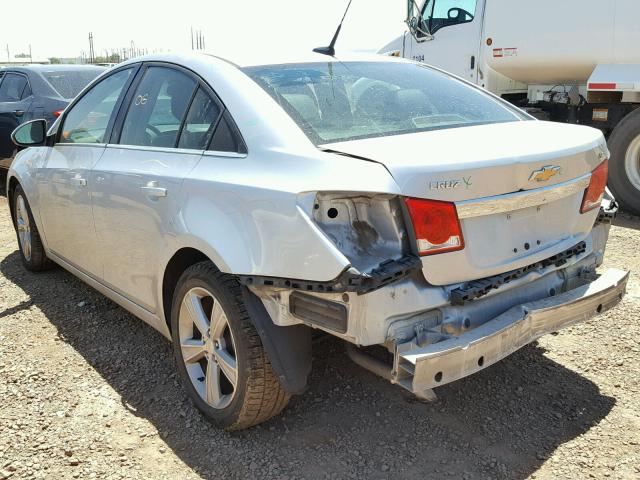 1G1PE5SB2D7237249 - 2013 CHEVROLET CRUZE LT SILVER photo 3