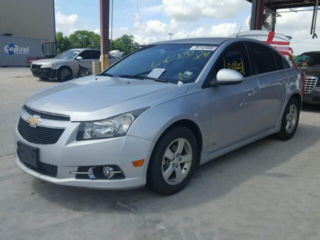 1G1PF5SC1C7137258 - 2012 CHEVROLET CRUZE LT SILVER photo 2