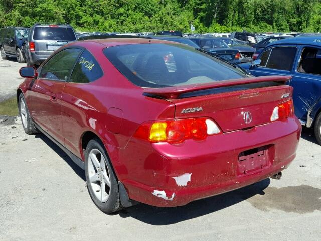JH4DC54862C031002 - 2002 ACURA RSX RED photo 3