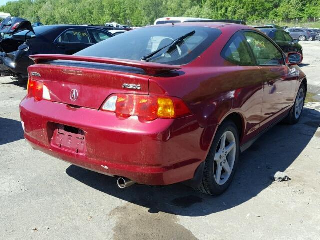 JH4DC54862C031002 - 2002 ACURA RSX RED photo 4