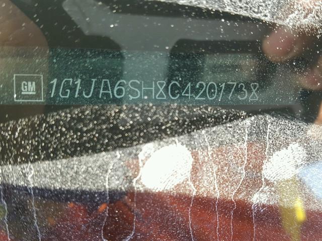 1G1JA6SH8C4201738 - 2012 CHEVROLET SONIC LS 白色 照片 10