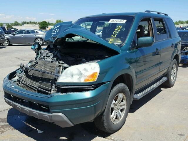 2HKYF18563H548714 - 2003 HONDA PILOT GREEN photo 2