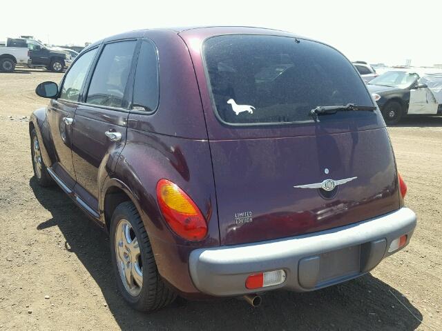 3C8FY68B42T238983 - 2002 CHRYSLER PT CRUISER BURGUNDY photo 3