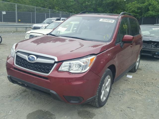 JF2SJADC4FH530774 - 2015 SUBARU FORESTER 2 RED photo 2