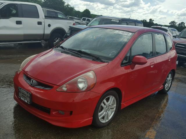 JHMGD38608S045077 - 2008 HONDA FIT SPORT RED photo 2