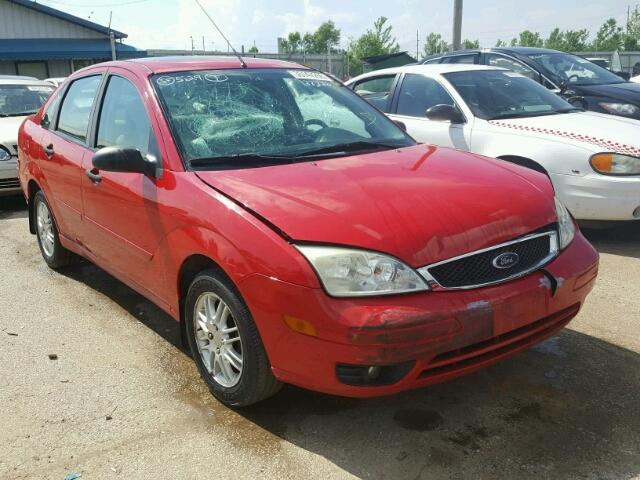 1FAFP34N37W274562 - 2007 FORD FOCUS ZX4 RED photo 1