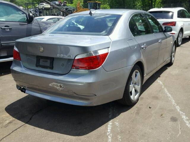 WBANF33547CS39716 - 2007 BMW 525 XI SILVER photo 4