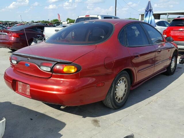 1FALP53S8VG112004 - 1997 FORD TAURUS LX RED photo 4