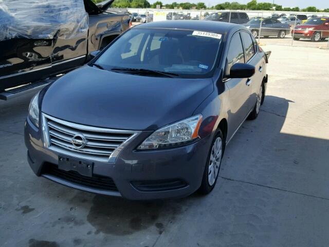 3N1AB7AP2DL729891 - 2013 NISSAN SENTRA SV GRAY photo 2