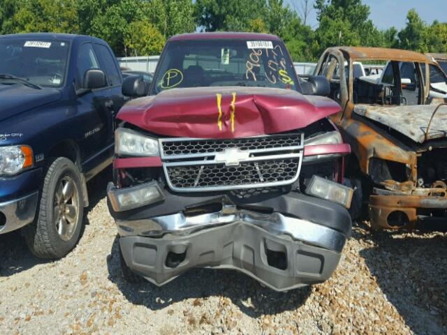 1GCHK23225F836399 - 2005 CHEVROLET SILVERADO MAROON photo 9