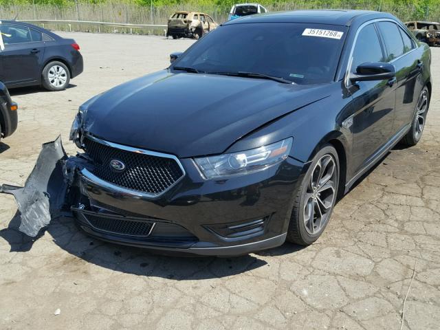 1FAHP2KT4EG151395 - 2014 FORD TAURUS SHO BLACK photo 2