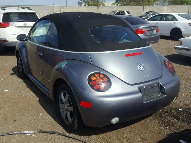 3VWCD31Y05M302851 - 2005 VOLKSWAGEN NEW BEETLE ნაცრისფერი ფოტო 3