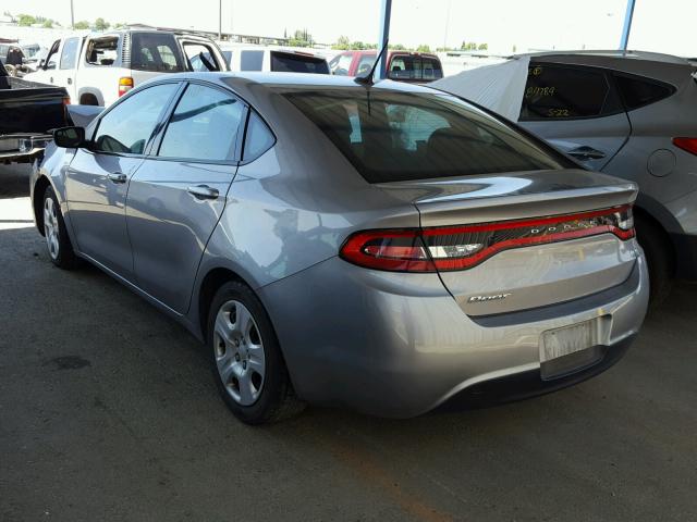 1C3CDFAA2GD565532 - 2016 DODGE DART SE SILVER photo 3