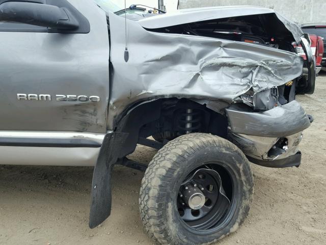 3D7KS28D95G772558 - 2005 DODGE RAM 2500 S GRAY photo 9
