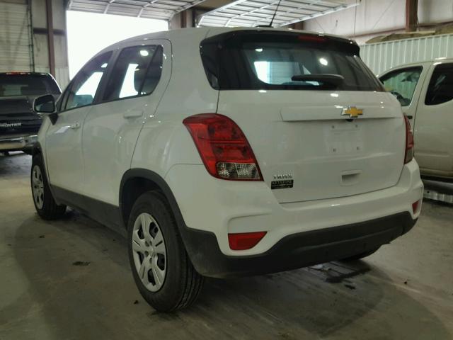 KL7CJKSBXJB581126 - 2018 CHEVROLET TRAX LS WHITE photo 3