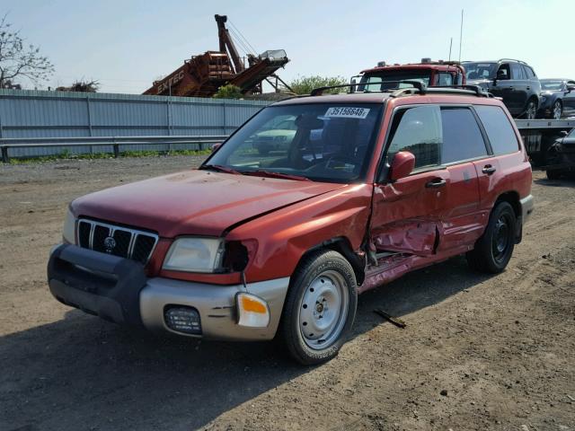 JF1SF65562H702333 - 2002 SUBARU FORESTER S RED photo 2