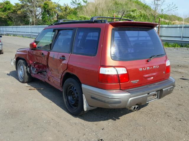 JF1SF65562H702333 - 2002 SUBARU FORESTER S RED photo 3