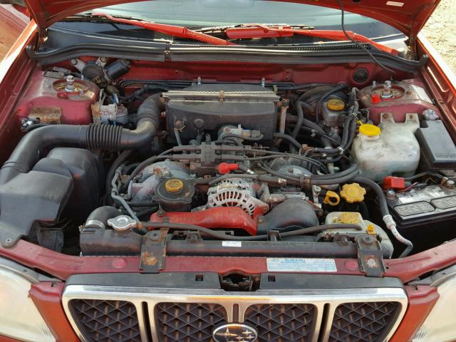 JF1SF65562H702333 - 2002 SUBARU FORESTER S RED photo 7